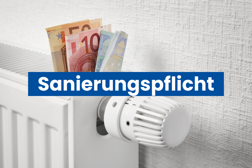 Aus einer Heizung schauen Geldscheine hervor