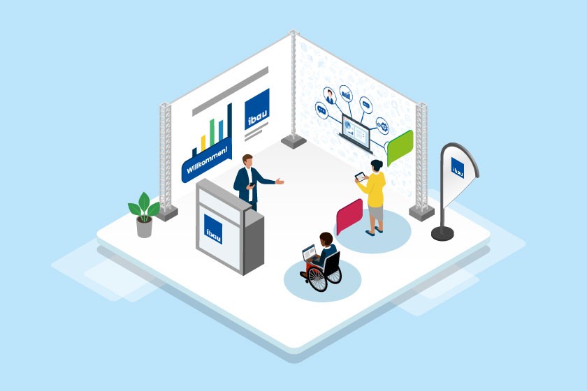 Beispiel eines ibau Messestandes