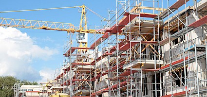 Baustelle unter Einfluss der Preisentwicklung