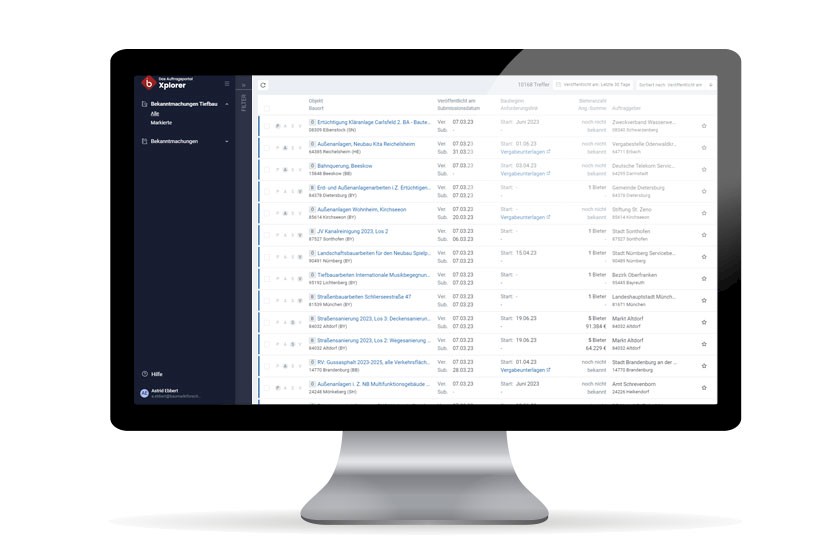 Ansicht InfoBau Xplorer