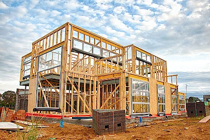 Rohbau aus Holzbauweise