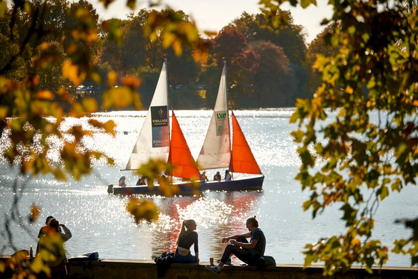 Aasee in Münster im Herbst