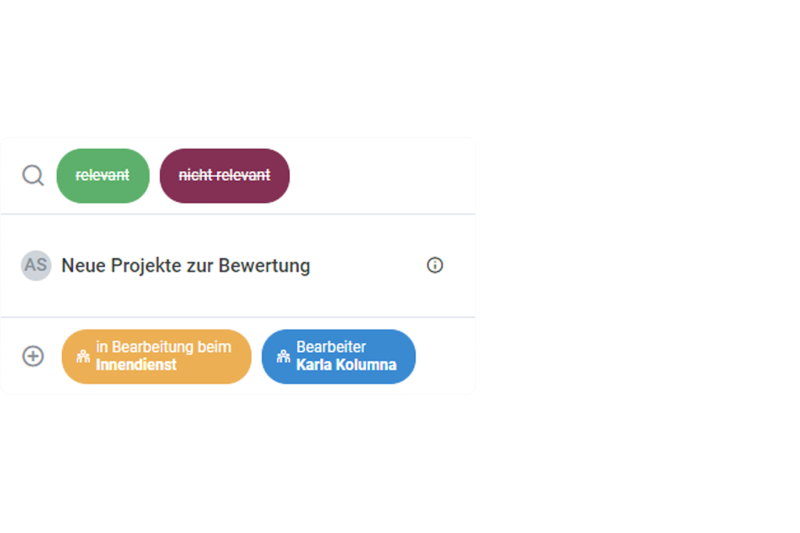 Einspielen und Bewerten neuer Projekte in der Prozesskette