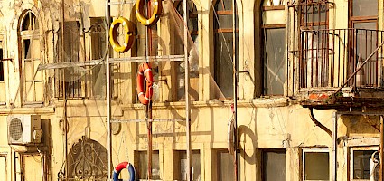 Baustelle ohne Bautätigkeit wegen Insolvenz